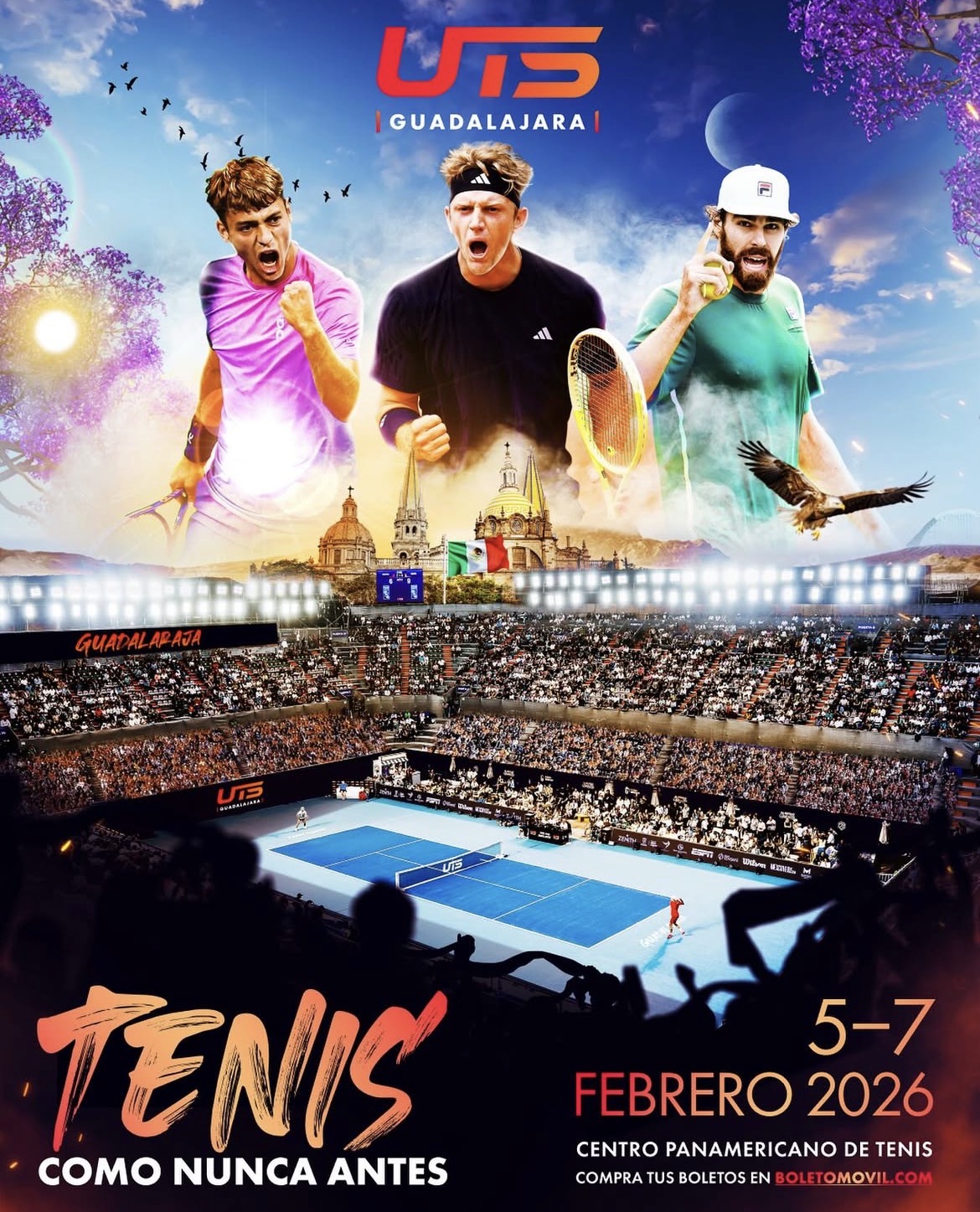 ¡El Tour Ultimate Tennis Showdown 2026 regresa a Guadalajara!